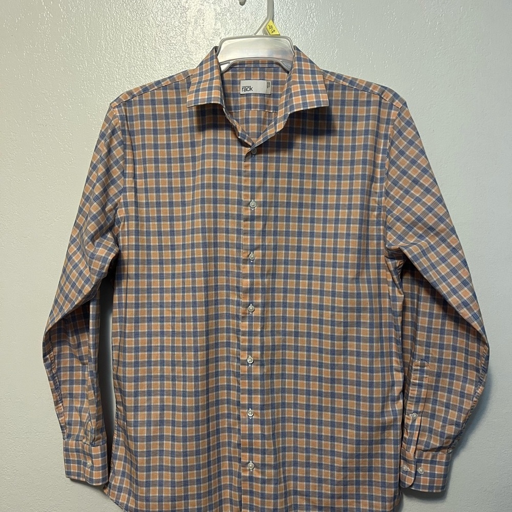 🎈Nordstrom Rack | Blue and Orange Casual Button Down Shirt